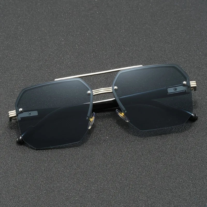 4PACK Men's and Women's Metal Half Frame Fashion Glasses Couple Party Casual Glasses Lover Gift Christmas Gift
