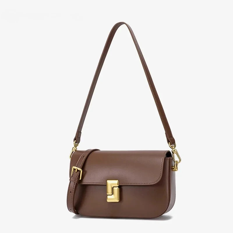 Women’s Split Leather Shoulder Bag Trend Brand Small Square Bags Luxury Designer Handbag Messenger bag for Female