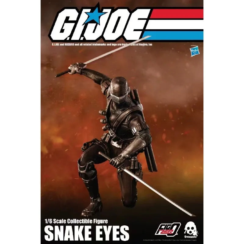 Original Hasbro Threezero FigZero G.I. Joe Series 1/6 SNAKE EYES Action Toy Figure Mode Ornaments
