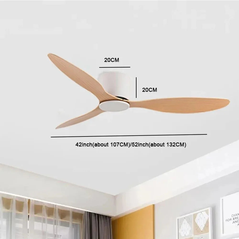 42 52" Ceiling Fans DC Motor Remote Control Cooling Fans Lamp, Room Ceiling Fans