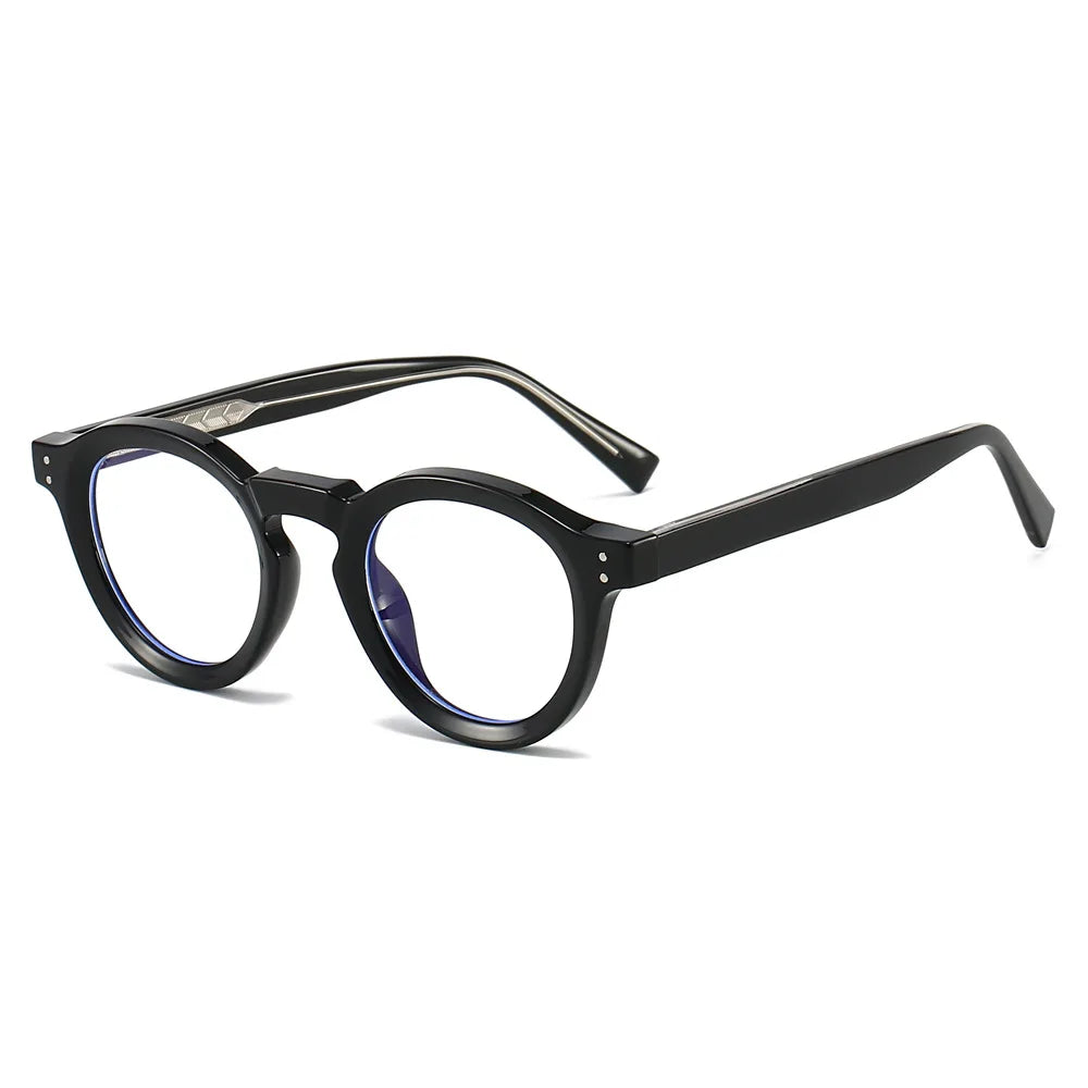 JNPCXI Vintage Round TR90 Glasses Frame Women Leopard Fashion Clear Anti-Blu-Ray Lens Eyewear Men Optical Frame