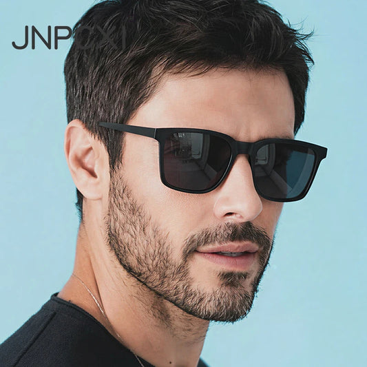 JNPCXI New Retro Rectangle Sunglasses Women Shades UV400 Fashion Rivets Men Punk Gradient Photochromic Color Sun Glasses