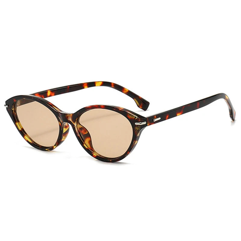 JNPCXI New Fashion Cat Eye Candy Color Sunglasses Women Retro Rivets Trending Red Men Shades UV400
