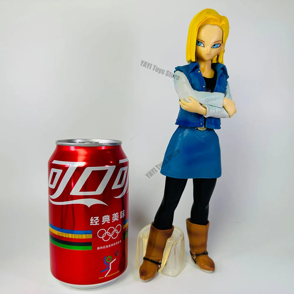 25CM Dragon Ball Z Android 17 18 Anime Figure Android 18 PVC Action Figures