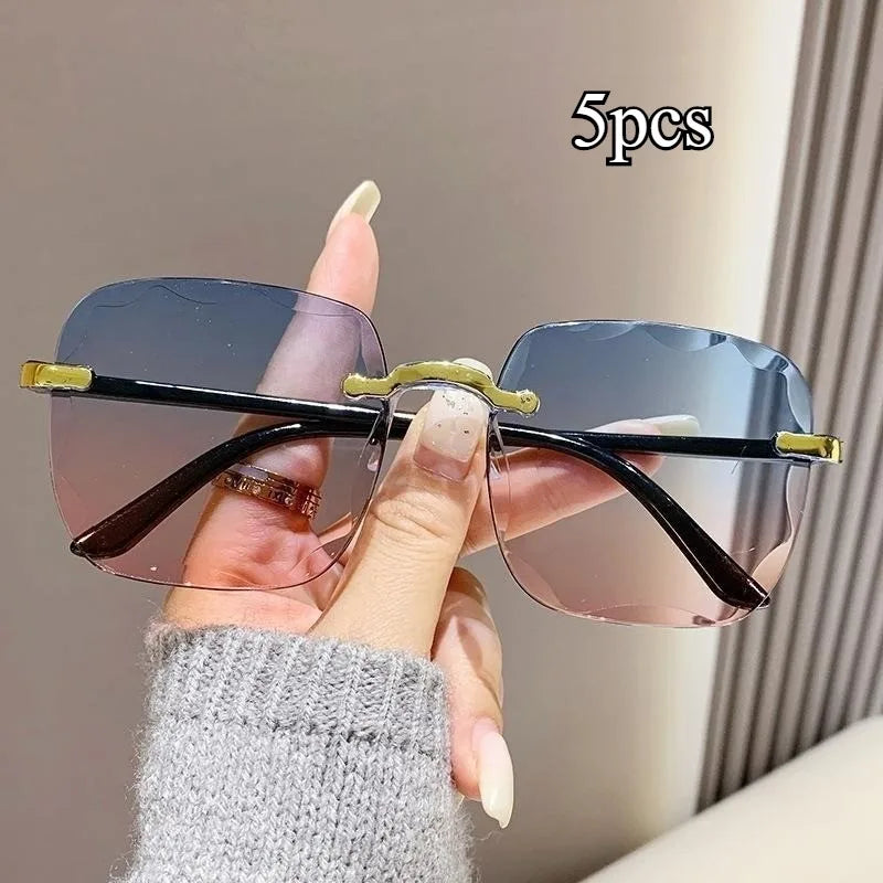Large Frame Retro Women's Sunglasses Original Price Special Sale New UV Resistant UV400 Sunscreen Glasses Women's Sunglasses