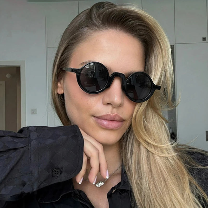 JNPCXI New Retro Small Round Punk Women Sunglasses Fashion Green Shades UV400 Trending Men Leopard Sun Glasses