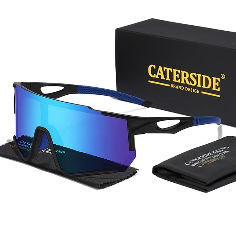 CATERSIDE Polarized Sunglasses Men Women Skiing Glasses Lightweight Frame Cycling Sports Outdoor Activities UV400 Protection
