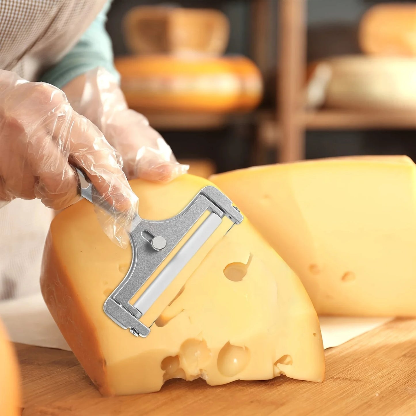Adjustable Cheese Slicer Easily Cut Perfectly Thin Or Thick Slices, For Restaurant Use