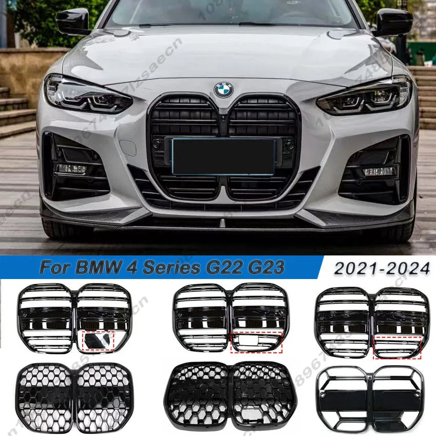 ACC Auto Racing Grid For BMW 4 Series G22 G23 Coupe 2 Doors 425i 430i M440i 2021-2024 Car Front Bumper Grille CS Style Black