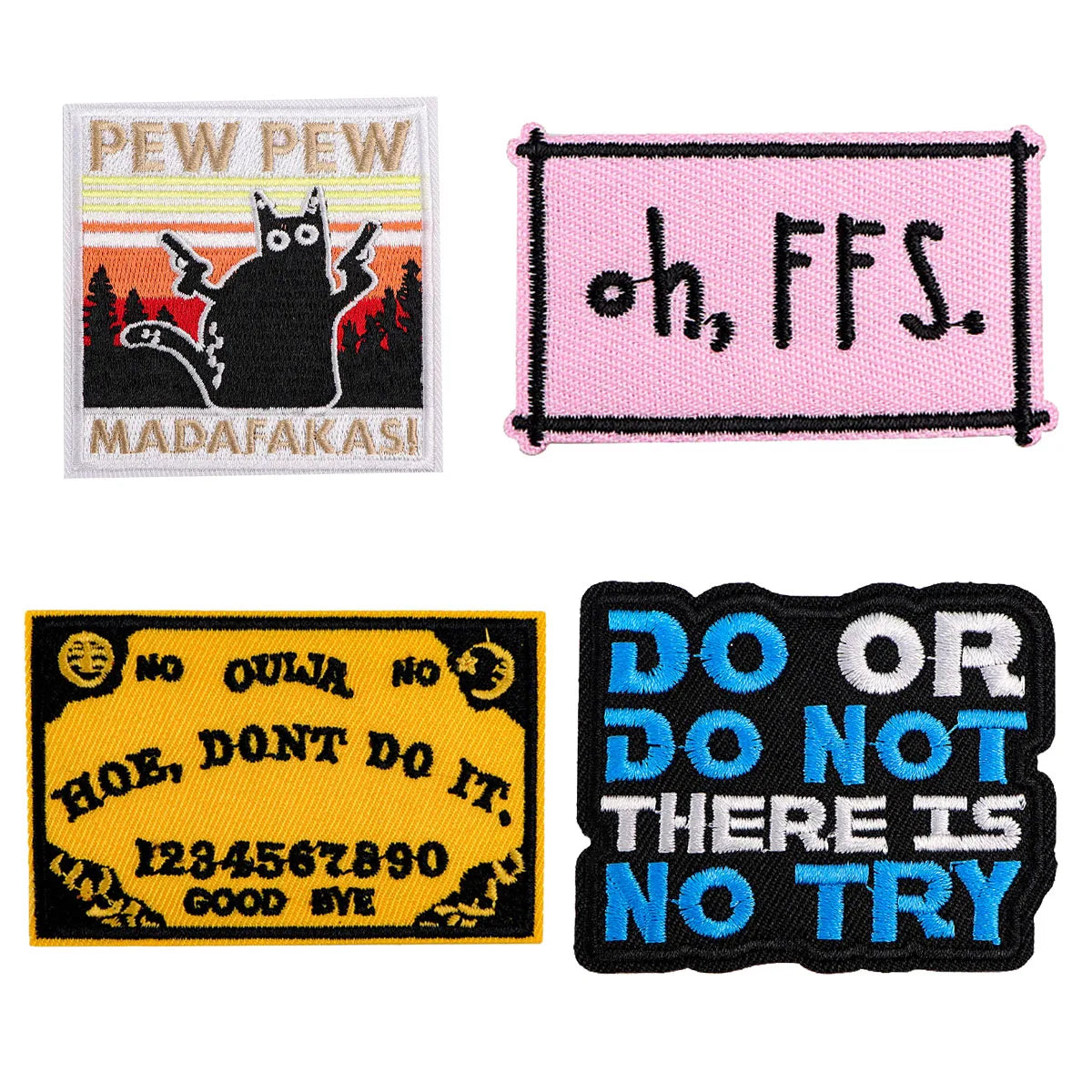 Ouija Halloween Embroidery Patch Cute Cat Iron On Patches For Clothing Thermoadhesive Patches On Clothes DIY Sew Badges