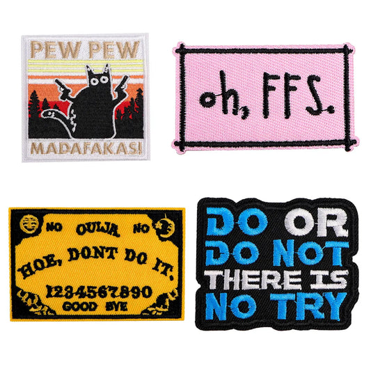 Ouija Halloween Embroidery Patch Cute Cat Iron On Patches For Clothing Thermoadhesive Patches On Clothes DIY Sew Badges