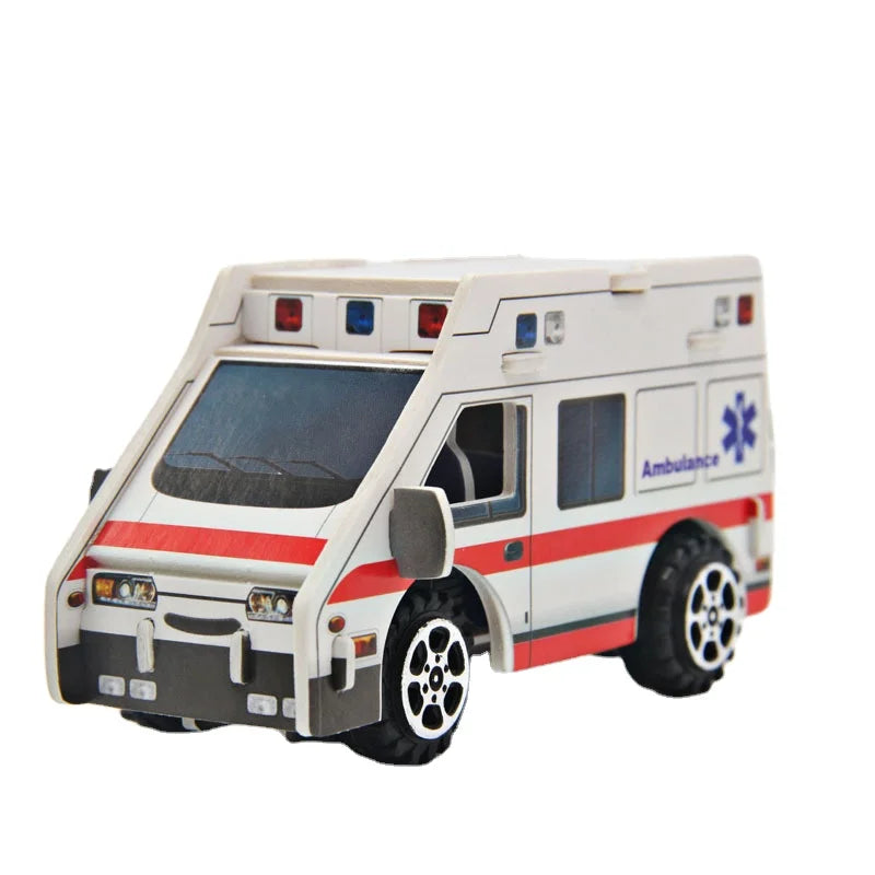 3D Puzzle Engineering Vehicle Paper Handmade DIY Production Brain Puzzle Children's Educational Interactive Games Toys