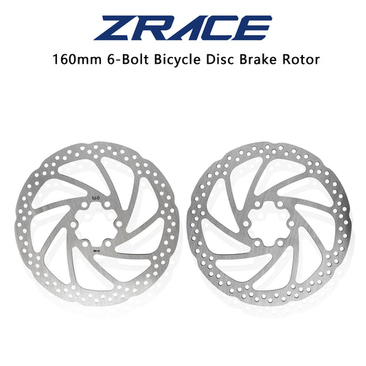 ZRACE 160mm Bike Disc Brake Rotor – 6-Bolt Stainless Steel MTB & Road Hydraulic Rotor with Mounting Screws Kit