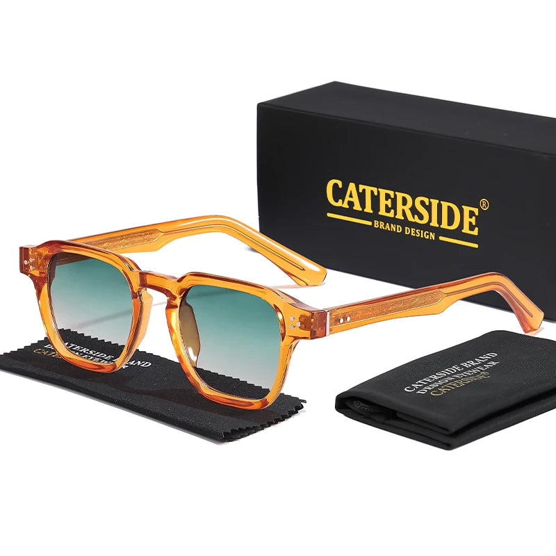 CATERSIDE Square Fashion Sunglasses Men Core Insert Temple Luxury Brand Sun Glasses Women Travel Beach Party Festival Gifts