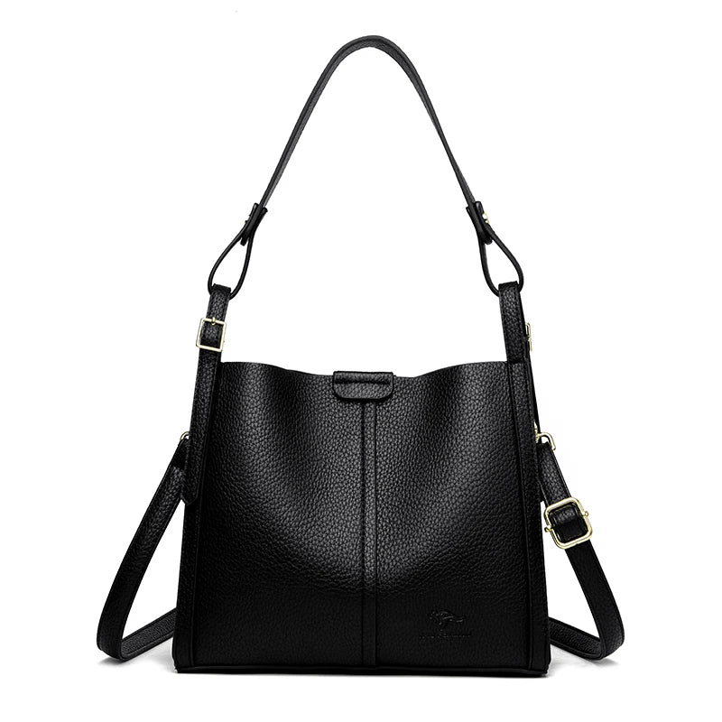 Hand Top-Handle Bags Pu Leather Purse Ladies Crossbody Bag Medium Casual Tote