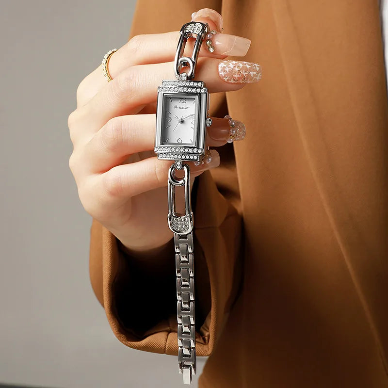 Luxury Casual Women Full Diamond Small Dial Quartz Watch Ladies Elegant Bracelets Watches Mom Clock Gifts Montre Femme Wholesale