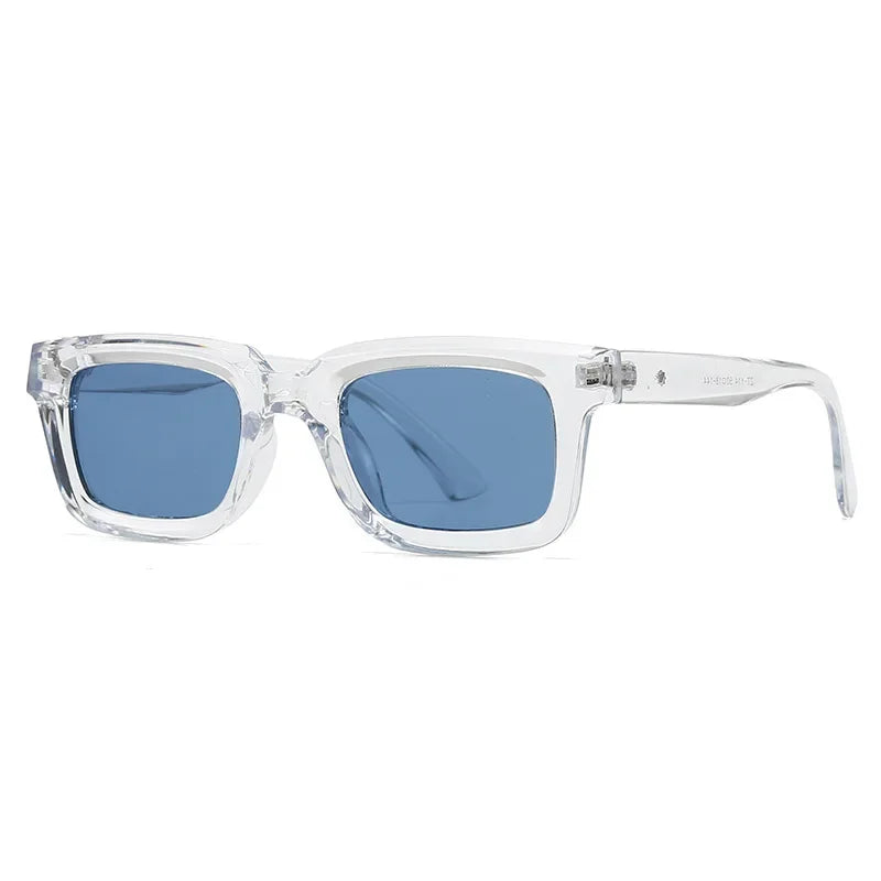 JNPCXI New Square Sunglasses Women Fashion Candy Color Blue Shades UV400 Retro Rivets Men Sun Glasses