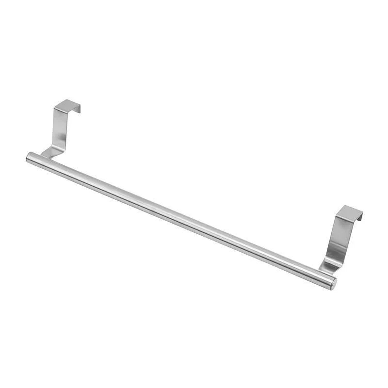 1pc Stainless Steel Towel Rack Bathroom Towel Holder Stand Kitchen Cabinet Door Hanging Organizer Shelf Wall Mounted Towel Bar
