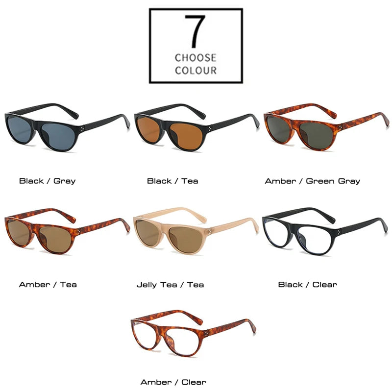 JNPCXI New Fashion Pilot Cat Eye Sunglasses Women Retro Rivets Shades UV400 Men Clear Lens Frame