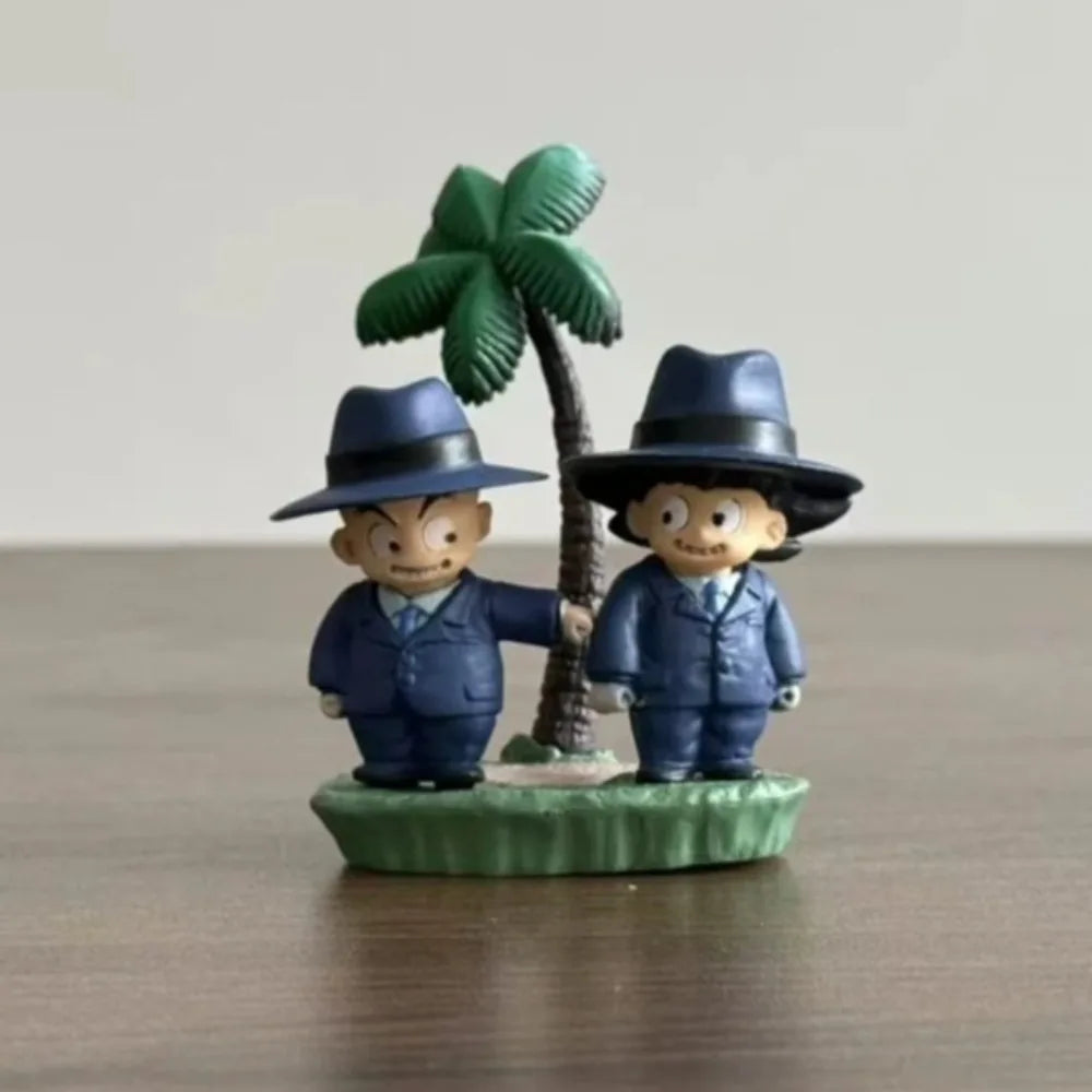 7cm/2.76in Anime Dragon Ball Figure Krillin and Goku Action Figures PVC Statue