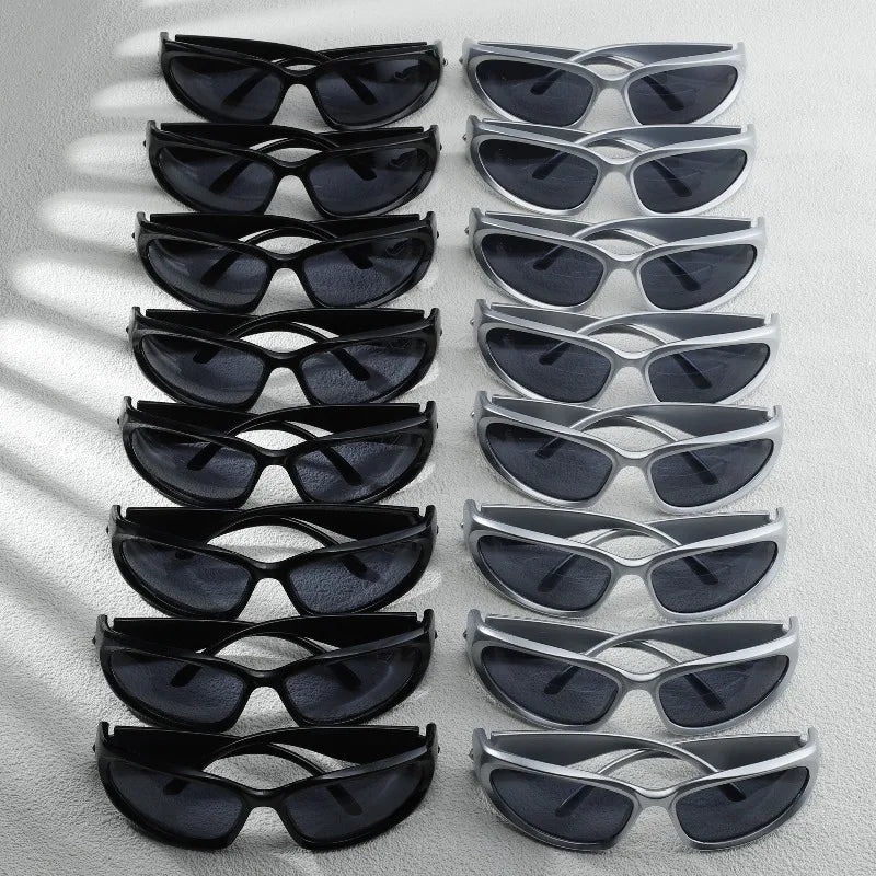 16 pack Y2K punk style surround style men's personalized fashionable glasses suitable for daily club gatherings