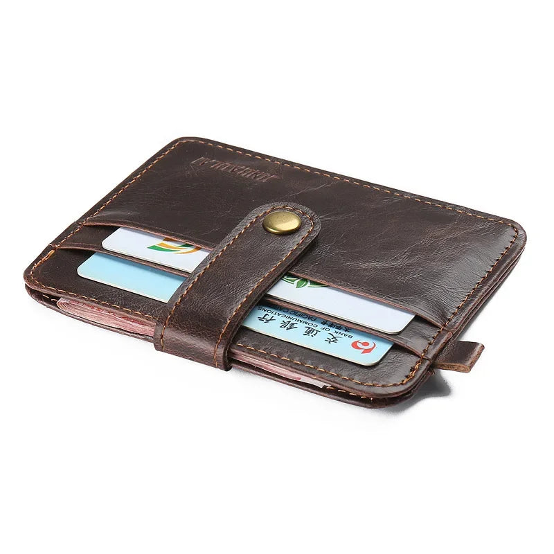 Pu Leather Slim Men's Wallet, Small Money Bag, Thin Credit Card Holder Wallets