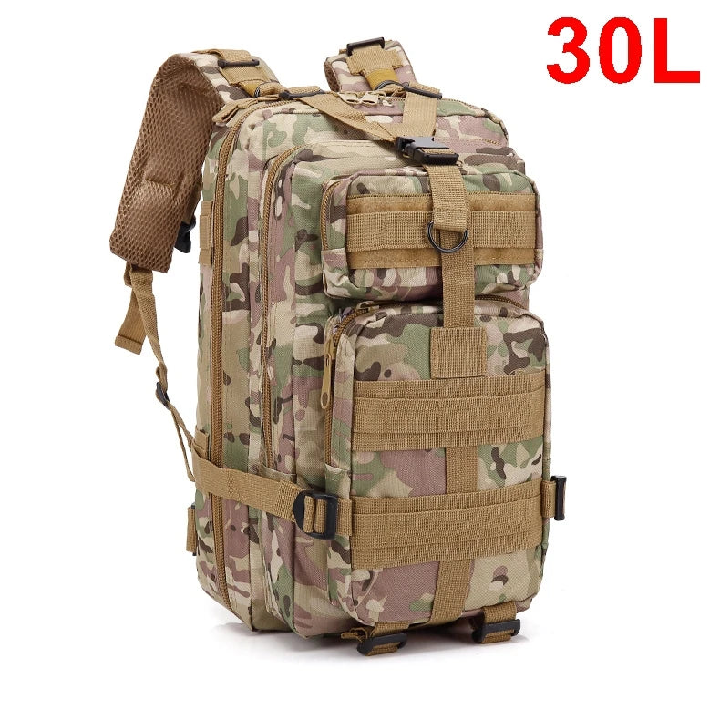30/50L Tactical Backpack Military Survival Outdoor Molle Assault Pack Hiking Bag