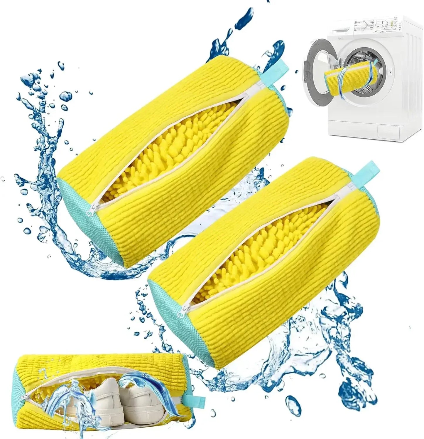 2/1PCS Shoe Washing Bag Washing Machine Laundry Bags with Zipper Closure Shoes