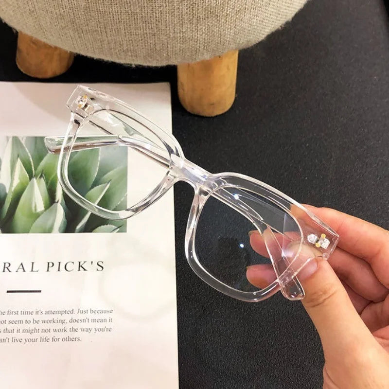 2pcs Anti Blue Light Transparent Anti-Radiation Glasses For Women Glasses Eyeglasses Computer Goggles Eyewear