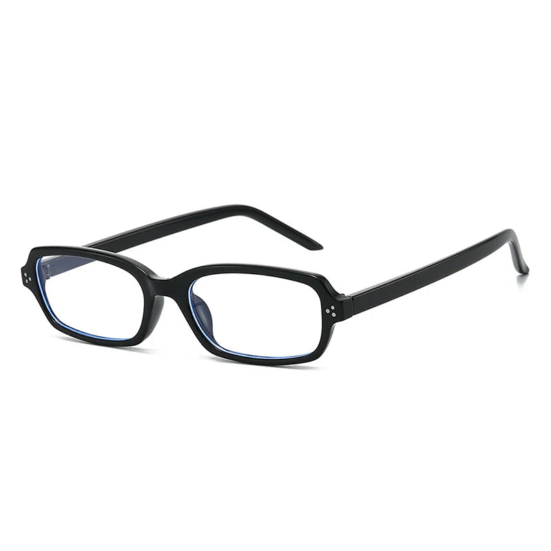 JNPCXI New Ins Popular Small Rectangle Sunglasses Fashion Candy Color Women UV400 Retro Rivets Men Clear Lens Frame