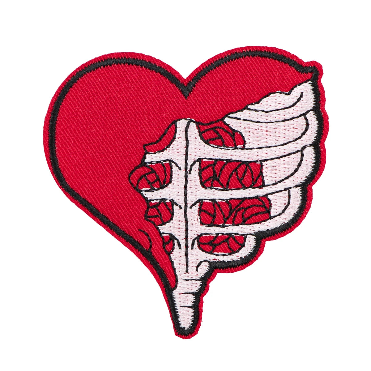 Skeleton Heart Embroidery Patch Nurse Doctor Iron On Patches For Clothing Thermoadhesive Patches On Clothes DIY Sew Badges