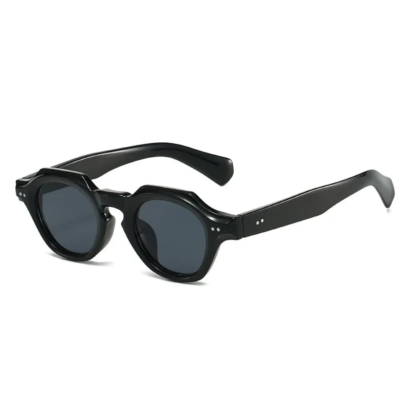 JNPCXI New Fashion Small Polygon Square Sunglasses Women Retro Rivets Shades UV400 Men Red Blue Sun Glasses