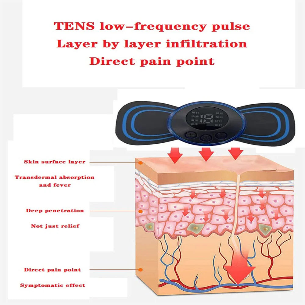 Cervical Device Mini Massager, Micro Current Neck Portable Shoulder Massager