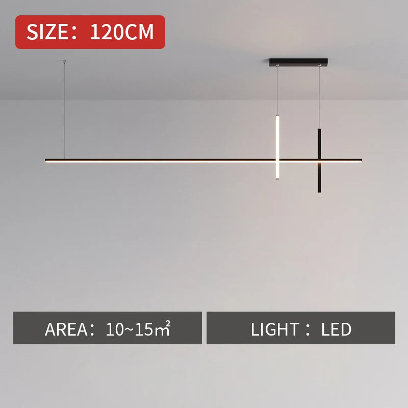 Modern Minimalist Led Chandelier Dimmable Dining Room Kitchen Bar Pendant Lightb