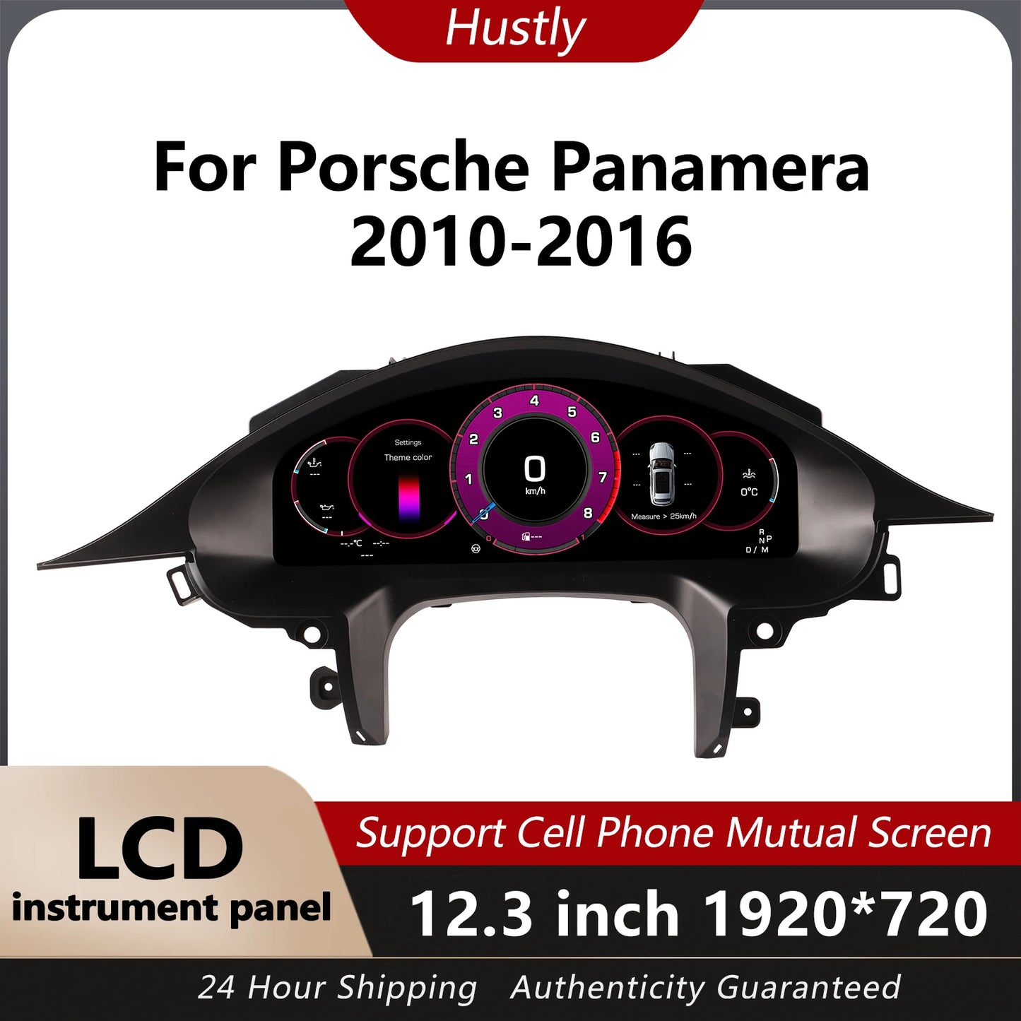 12.3-inch digital instrument panel For Porsche Panamera 2010–2016 car dashboard speedometer