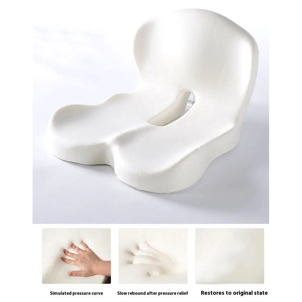 Grey3 Memory Foam L-Shaped Work Office Chair Cushion Lumbar Support Car Seat