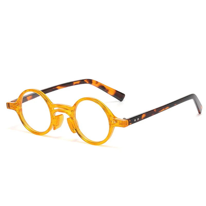 JNPCXI New Retro Small Round Women Glasses Frame Fashion Punk Eyewear Clear Anti-Blu-Ray Men Optical Frame Computer Goggles