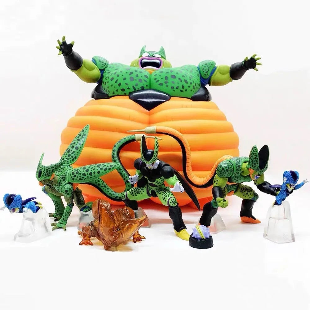 7pcs/set Dragon Ball Z Cell Family Figure Cell Pvc Action Figures Collection Model Toys For Children Gifts