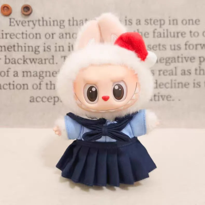 Labubu Clothes For 15-17CM I II III Labubu Outfits Mini Plush Cotton Idol Doll Universal Clothing  Party Accessories Gifts