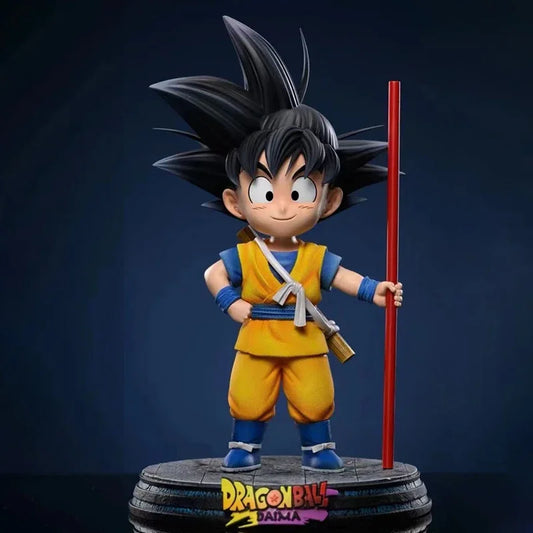 17cm - 7inch Dragon Ball Stand, Son Goku Baton Action Figures, PVC Model Statue