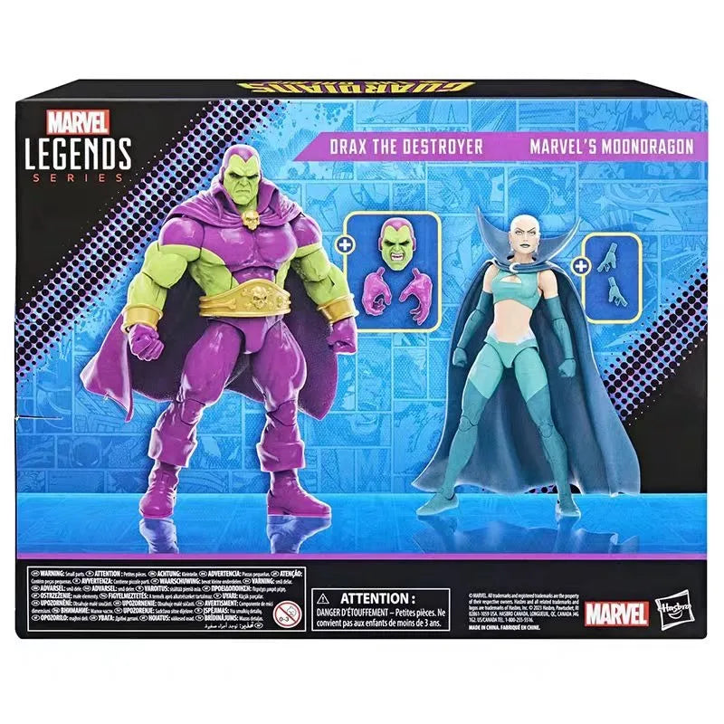 Original Hasbro Marvel Legends Series Drax The Destroyer & Moondragon Action Figures Toys Model Ornaments