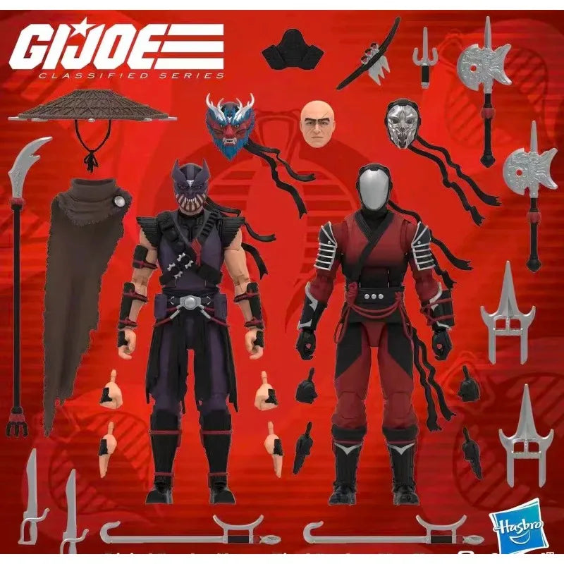 Original Hasbro G.I. Joe Classified Series #160 Cobra Ninjas Slice Anime Figure Model Toys Collection