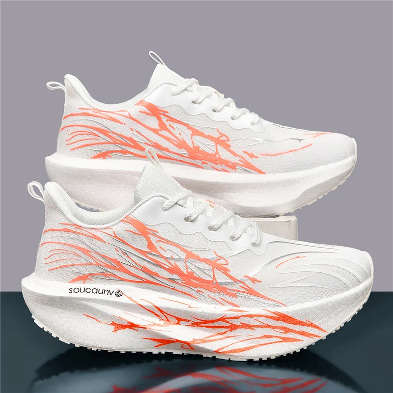 Men Marathon Running Shoes Sports Carbon Board Women's Comfortable Athletic Nonskid Sneakers Casual Basketball Walking Shoes