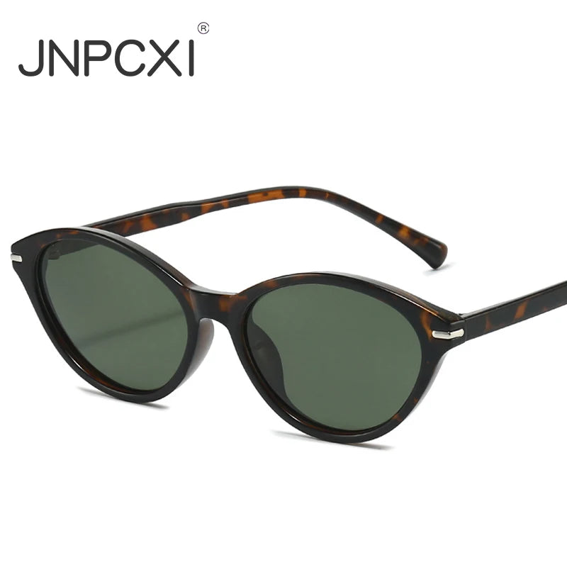 JNPCXI TR90 Fashion Oval Sunglasses Women Retro Punk Gradient Shades UV400