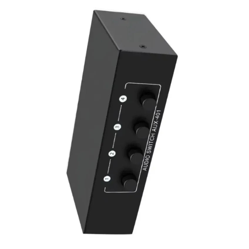 RCA AUX Audio Switcher 4 in 1 Out Stereo Audio selector 4X1 Passive 3.5mm Aux L/R RCA Audio Switch Box Analog Audio Selector