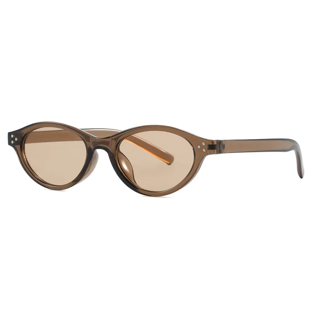 JNPCXI Retro Cat Eye Sunglasses Fashion Trendy Small Frame Sunglasses Punk Cat Eyes Sun Shade Sun Protection Glasses
