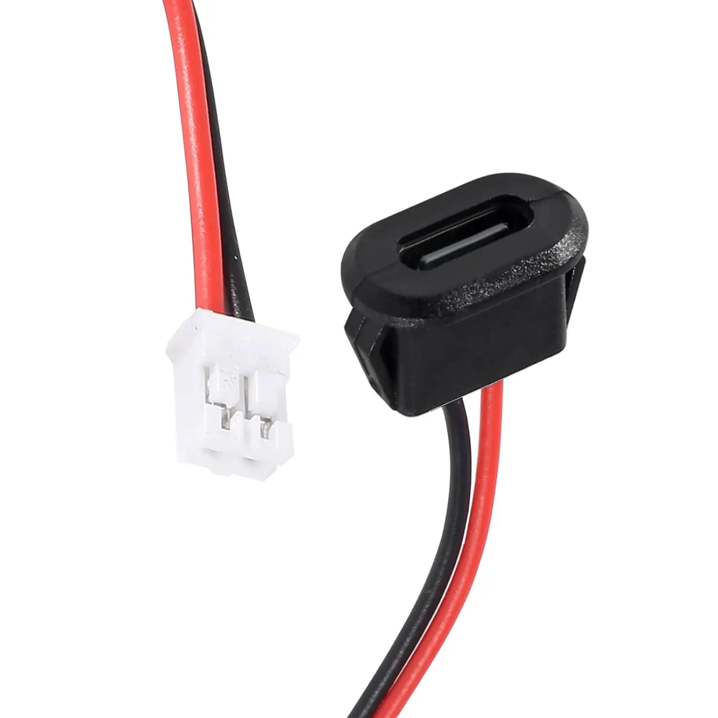 5pcs Type-C Female Chassis Waterproof 2P Wire Type USB C Pigtail Cable Extension Power Cable USB-C Plug to 2 Pin Bare Wire Open