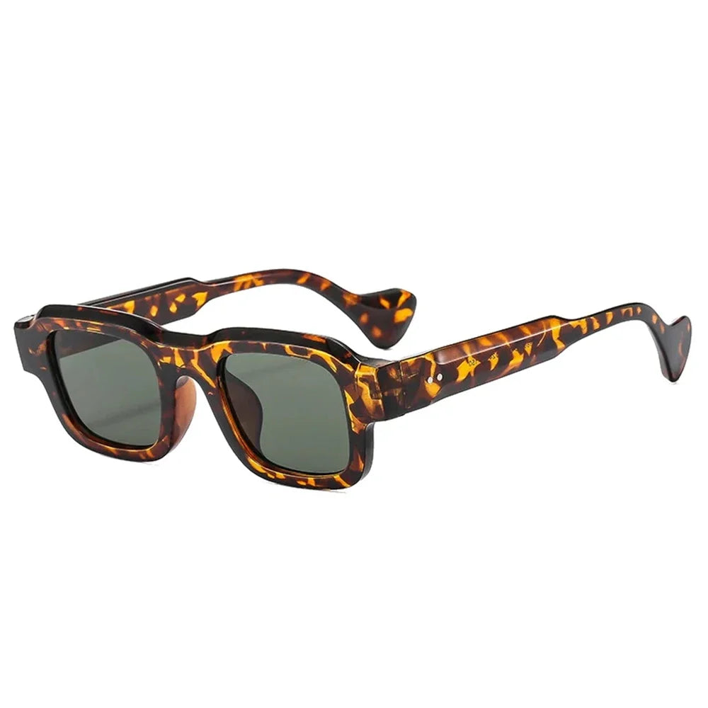 JNPCXI New Fashion Square Men Sunglasses Retro Rivets Women Black Orange Shades UV400 Sun Glasses