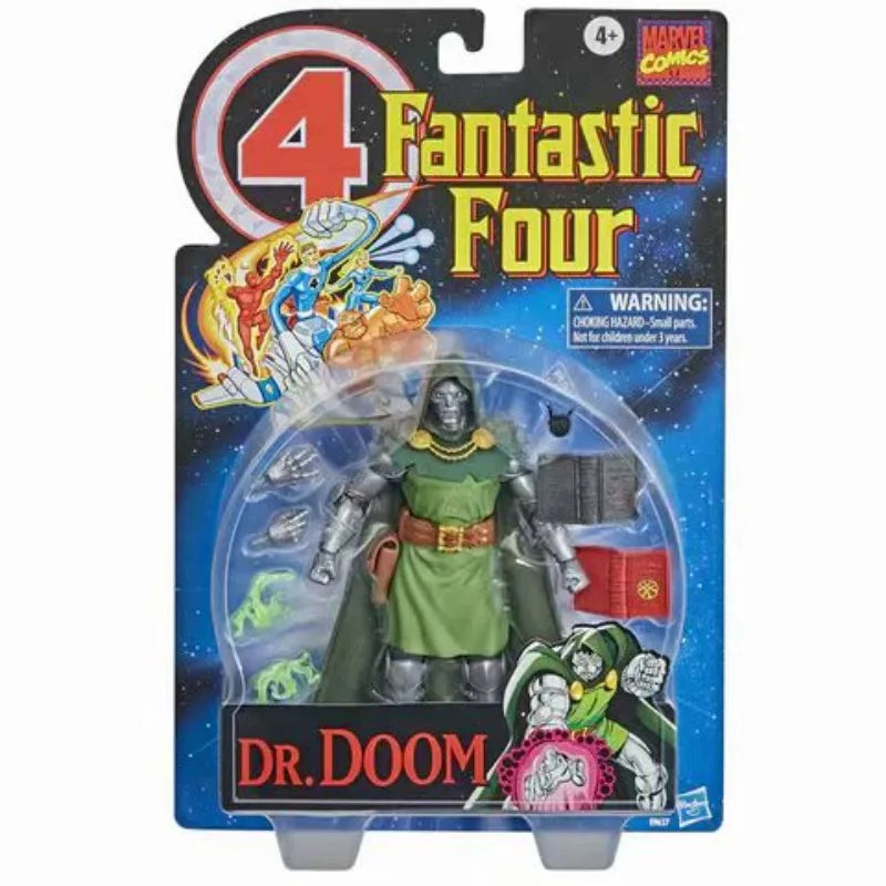 Original Hasbro Marvel Legends Series Retro Cardback Dr. Doom Fantastic 4 Action Figures Toys Models Collection