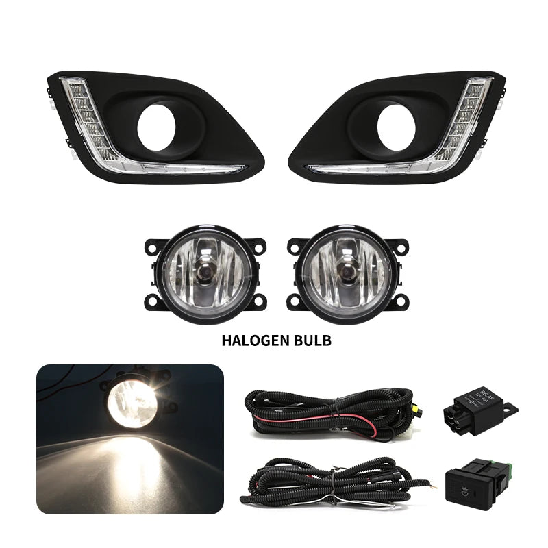 Car LED Daytime Running Light Fog DRL Bumper Driving Lamp For Suzuki Swift 2014 2015 2016